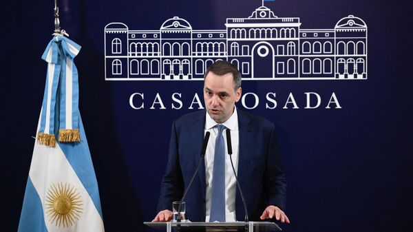 Manuel Adorni, portavoz presidencial de Argentina - Sputnik Mundo