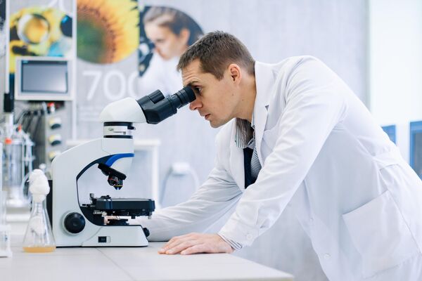 Microscopía para verificar la pureza microbiológica del cultivo de levadura. - Sputnik Mundo