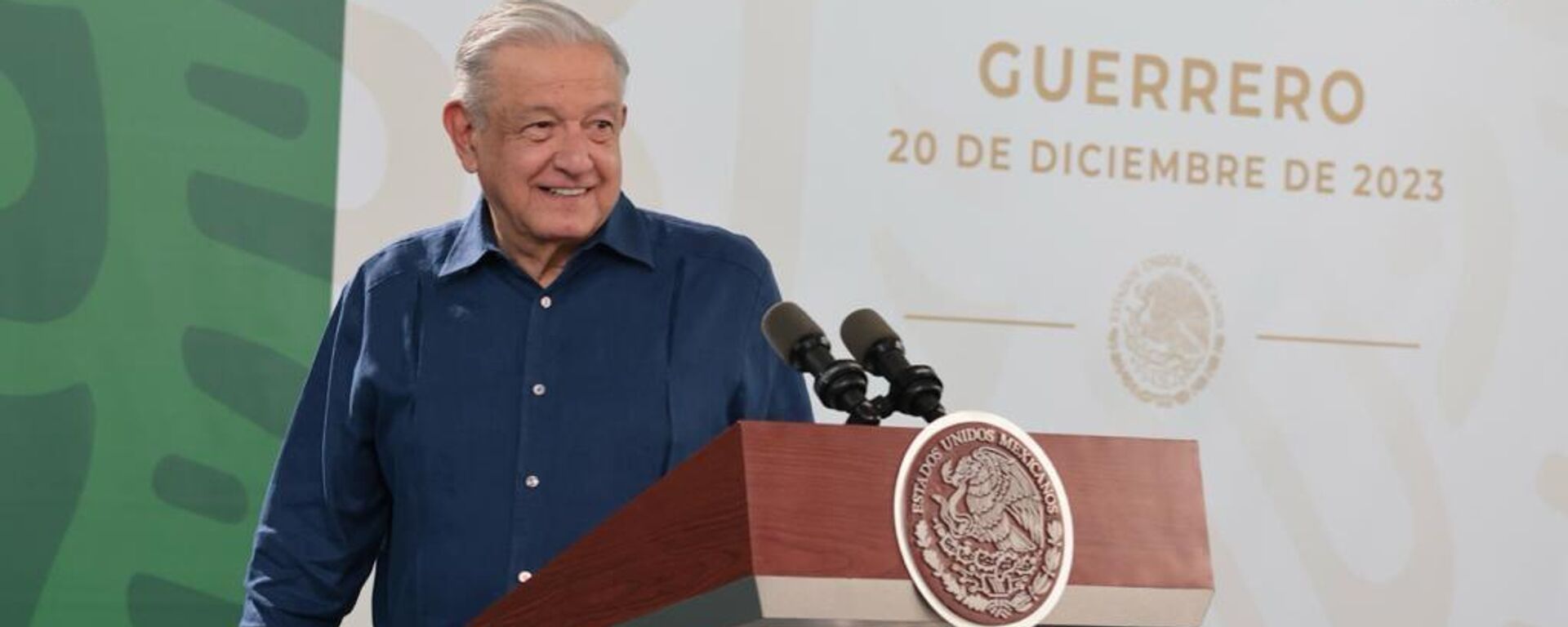 El presidente de México, Andrés Manuel López Obrador, en conferencia de prensa en Acapulco, Guerrero. - Sputnik Mundo, 1920, 20.12.2023
