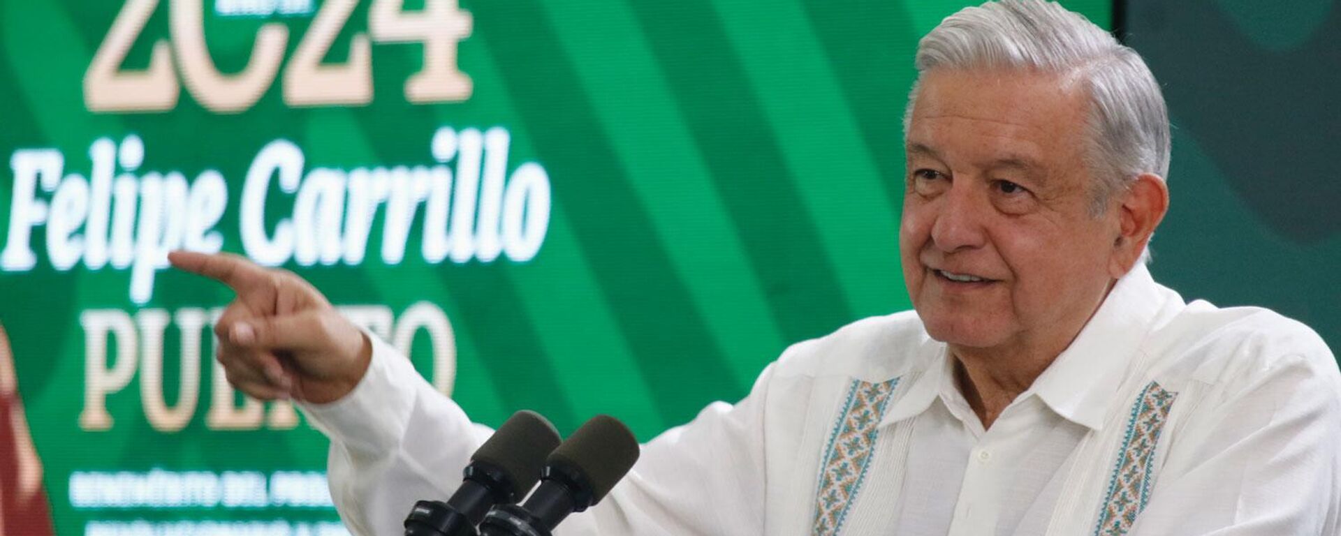 El presidente de México, Andrés Manuel López Obrador, en conferencia de prensa. - Sputnik Mundo, 1920, 03.01.2024