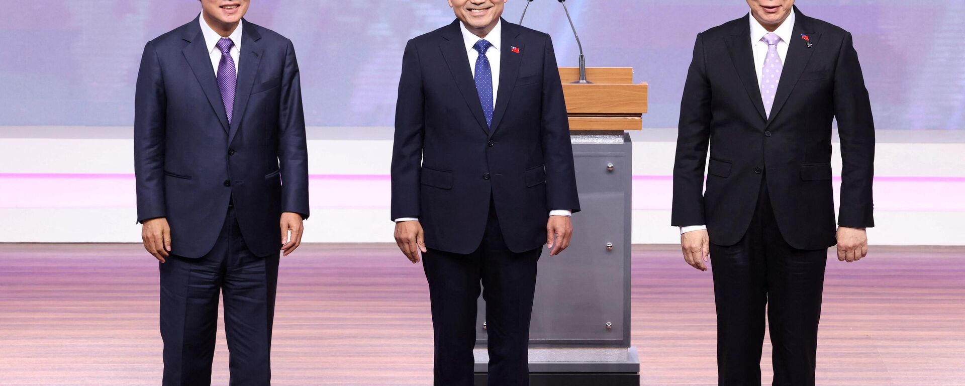 Candidato presidencial del Partido Democrático Progresista (PPD), Lai Ching-te, candidato presidencial del Kuomintang, Hou Yu-ih, candidato presidencial del opositor Partido Popular de Taiwán, Ko Wen-je  - Sputnik Mundo, 1920, 09.01.2024