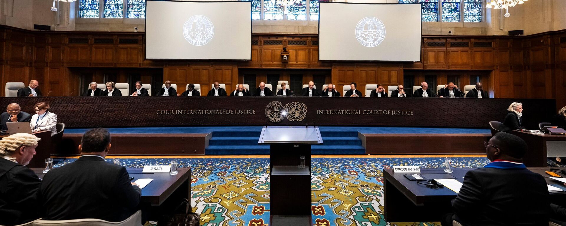 Audiencia en la Corte Internacional de Justicia por la denuncia de Sudáfrica contra Israel - Sputnik Mundo, 1920, 27.01.2024