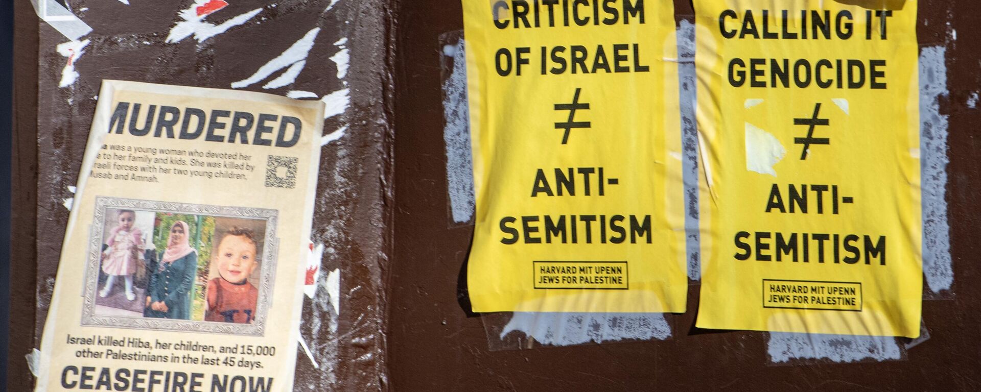 Posters vistos en la Universidad de Harvard en contra de Israel  - Sputnik Mundo, 1920, 22.01.2024