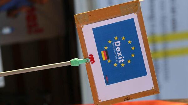 Cartel de los partidarios del Dexit, la salida de Alemania de la UE - Sputnik Mundo
