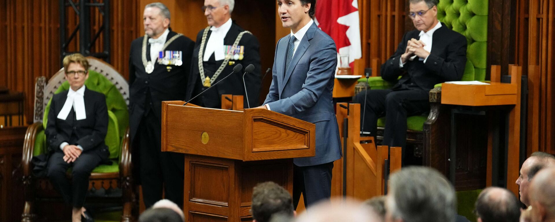 El primer ministro canadiense, Justin Trudeau, habla ante la Cámara baja en Ottawa, Canadá, en septiembre de 2023. - Sputnik Mundo, 1920, 07.02.2024