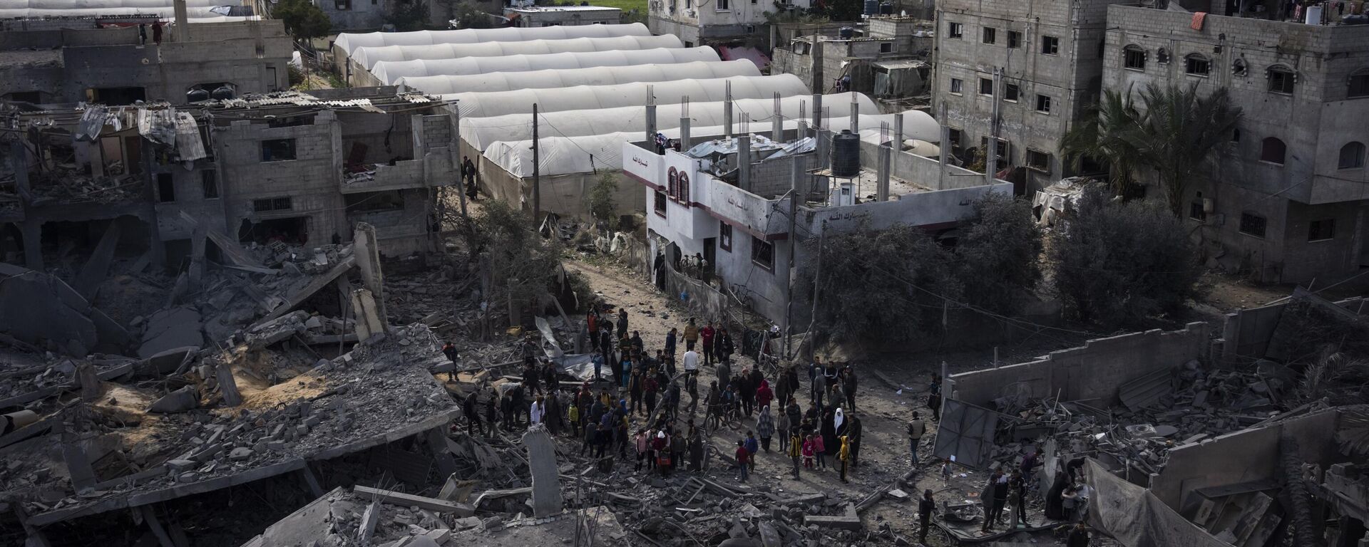 Consecuencias del bombardeo israelí contra la ciudad de Rafah en Gaza - Sputnik Mundo, 1920, 21.03.2024