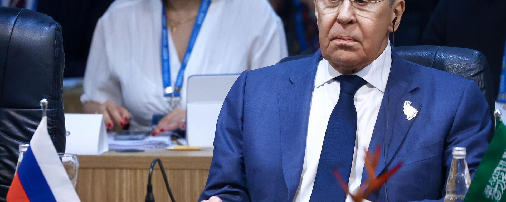 El ministro de Exteriores ruso, Serguéi Lavrov, durante la reunión de los jefes de Exteriores de los países del Grupo de los Veinte (G20) - Sputnik Mundo, 1920, 22.02.2024