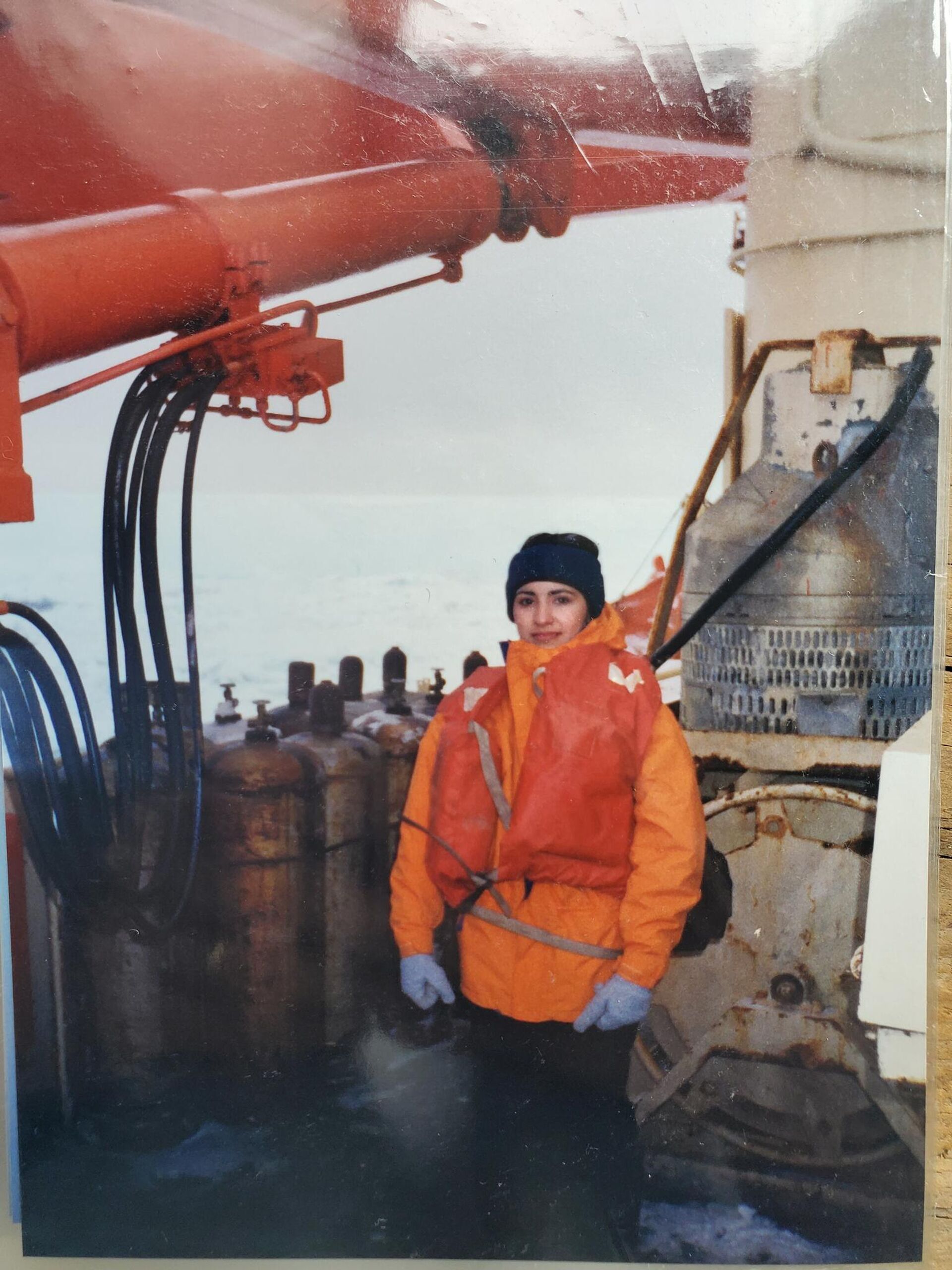 Marisa de las Nieves Delgado, la primera mujer nacida en la Antártida, durante su visita en el año 2000 - Sputnik Mundo, 1920, 22.02.2024