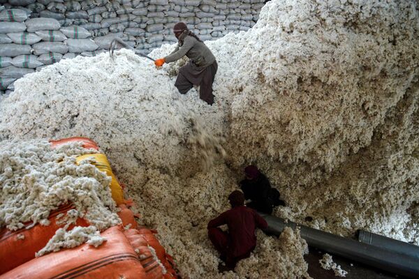 Obreros afganos trabajan en una fábrica de algodón en Kandahar, Afganistán. - Sputnik Mundo