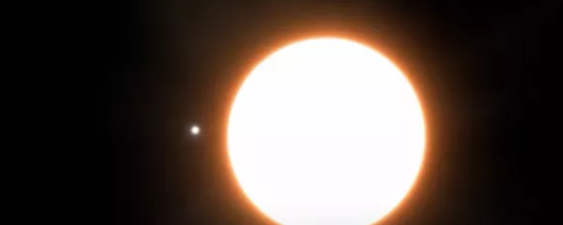 Impresión artística del exoplaneta LTT9779b en órbita alrededor de su estrella. - Sputnik Mundo, 1920, 09.03.2024
