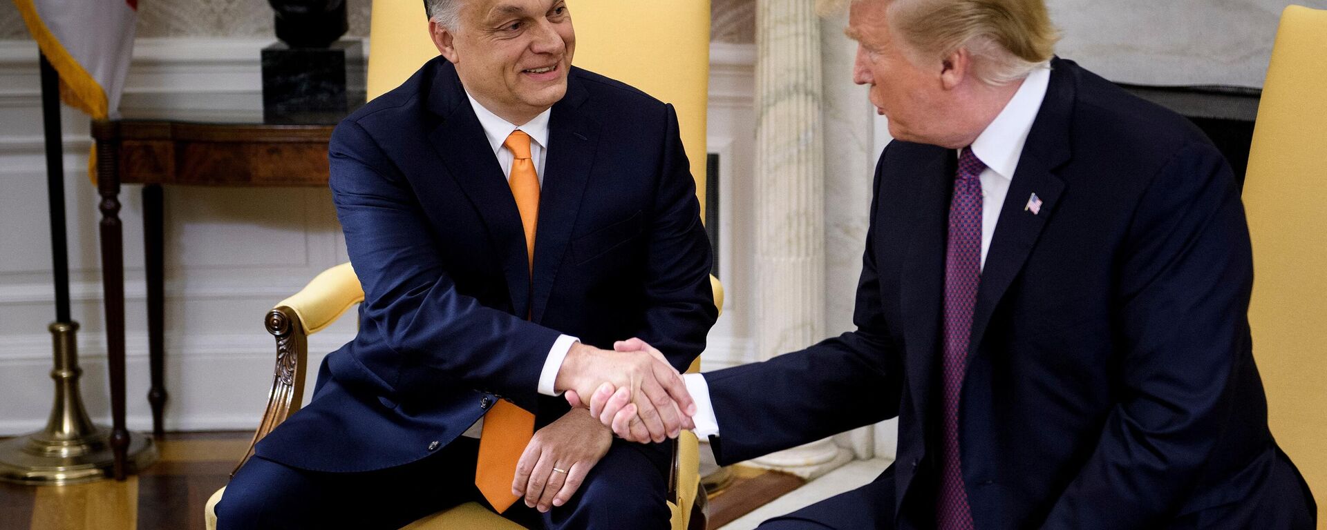 El primer ministro húngaro, Viktor Orban, y Donald Trump. Foto de archivo - Sputnik Mundo, 1920, 11.03.2024
