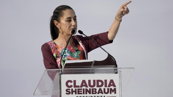 La candidata a la Presidencia de México por la coalición Sigamos Haciendo Historia, Claudia Sheinbaum. - Sputnik Mundo