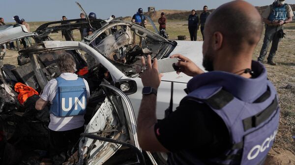 El asesinato de trabajadores humanitarios de la WCK por parte de Israel en Gaza - Sputnik Mundo