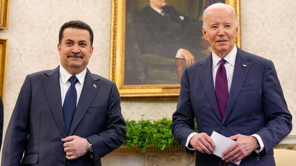 El primer ministro iraquí, Mohamed Shia al Sudani, se reúne con Joe Biden en Washington  - Sputnik Mundo