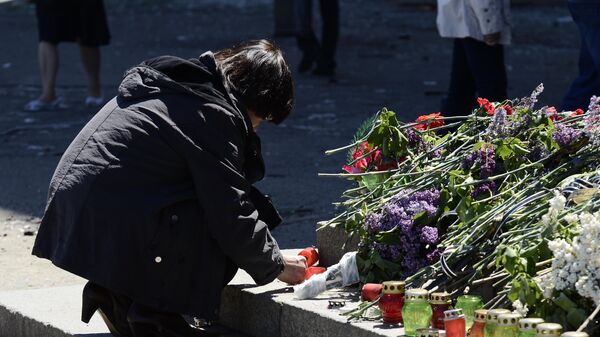 Funerales por los fallecidos en los trágicos sucesos de Odessa del 2 de mayo de 2014 (archivo) - Sputnik Mundo