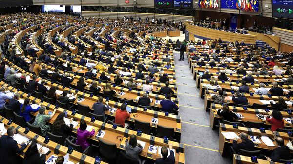 Una sesión del Parlamento Europeo (archivo) - Sputnik Mundo