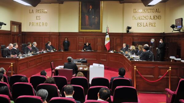Sesión del pleno de la Suprema Corte de Justicia de la Nación en México. - Sputnik Mundo