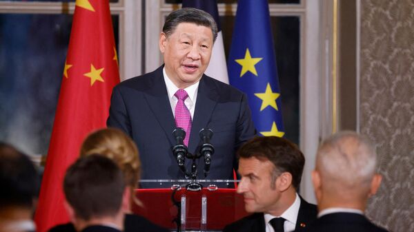 El presidente de China, Xi Jinping, durante su visita a Francia, el 6 de mayo de 2024 - Sputnik Mundo