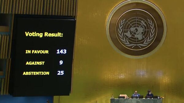 La Asamblea General de la ONU determina que el Estado de Palestina cumple los requisitos y debe ser admitido como miembro de las Naciones Unidas. - Sputnik Mundo