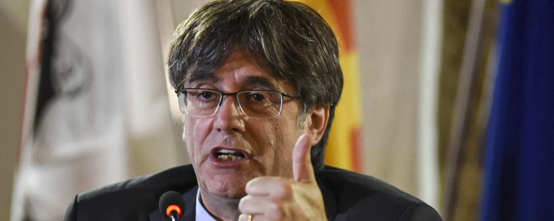 Carles Puigdemont, exjefe del Gobierno catalán (2016-2017) y candidato del partido Junts per Catalunya - Sputnik Mundo, 1920, 13.05.2024