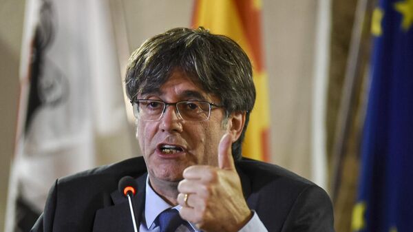 Carles Puigdemont, exjefe del Gobierno catalán (2016-2017) y candidato del partido Junts per Catalunya - Sputnik Mundo