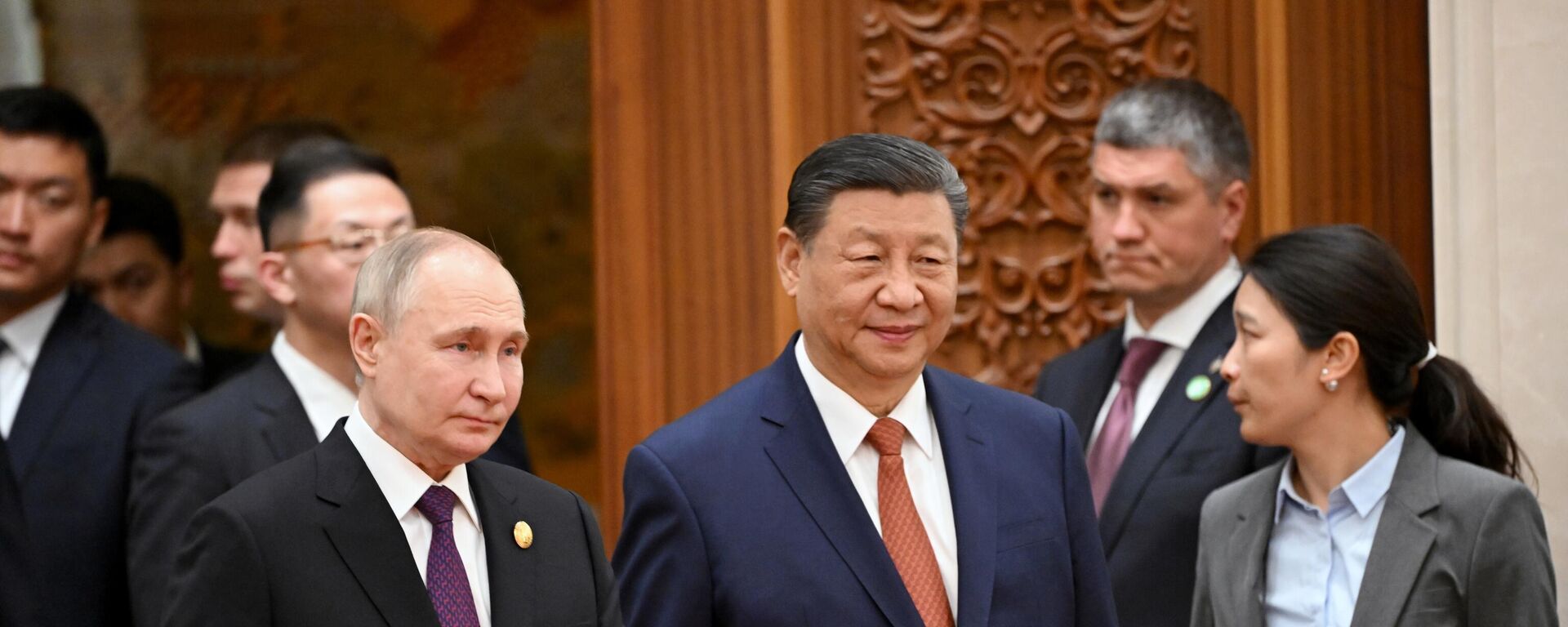 El presidente ruso, Vladímir Putin, y su homólogo chino, Xi Jinping, en Pekín, el 16 de mayo  - Sputnik Mundo, 1920, 16.05.2024