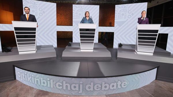 Los candidatos a la Presidencia de México: Jorge Álvarez Máynez, Xóchitl Gálvez y Claudia Sheinbaum. - Sputnik Mundo