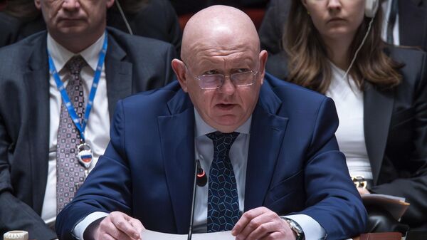 El embajador ruso ante la ONU, Vasili Nebenzia. - Sputnik Mundo