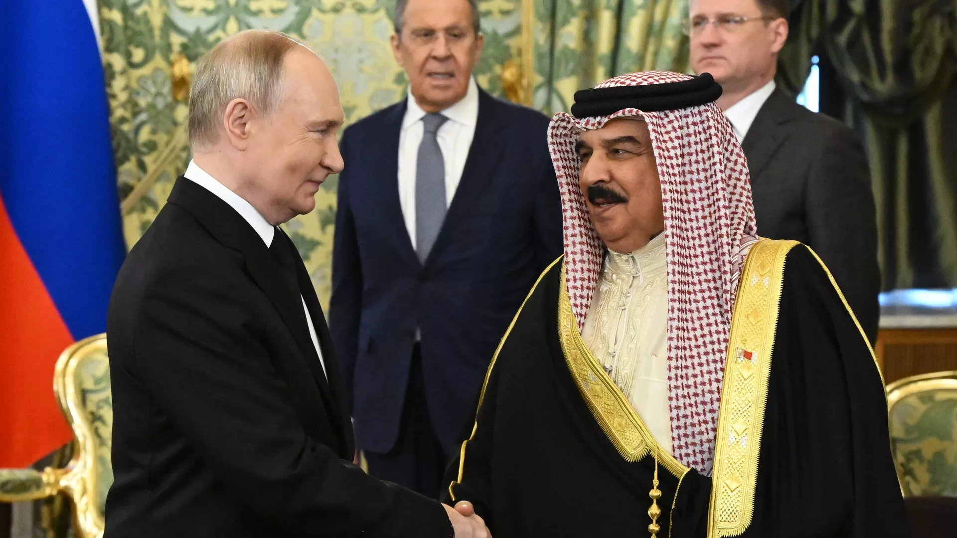 El encuentro del presidente de Rusia, Vladímir Putin, y el rey de Bahréin, Hamad bin Isa Jalifa, en Moscú, el 23 de mayo, 2024 - Sputnik Mundo, 1920, 23.05.2024