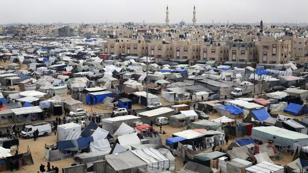 El campamento de refugiados en Rafah - Sputnik Mundo