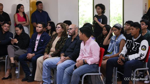 Participantes de las clases magistrales SputnikPro en la Universidad Nacional Autónoma de Nicaragua en Managua, 30 de mayo 2024 - Sputnik Mundo