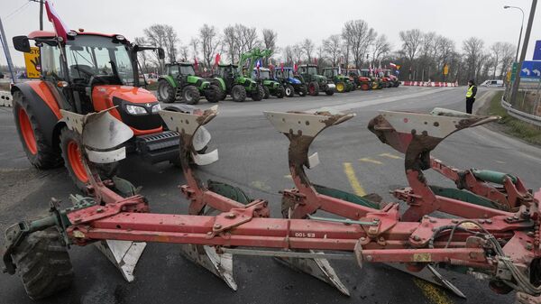 Protestas de los agricultores en Polonia (imagen referencial) - Sputnik Mundo
