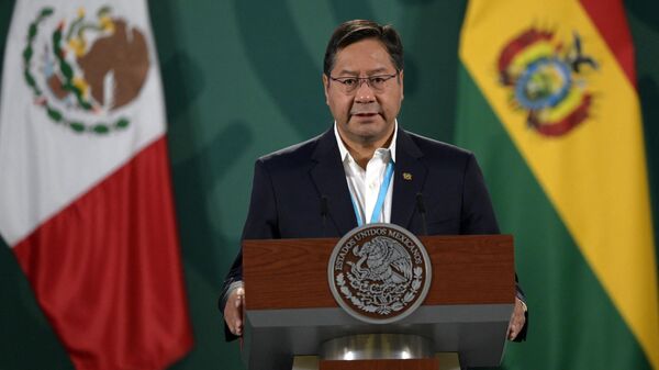El presidente boliviano, Luis Arce, durante su visita a México en marzo de 2021 - Sputnik Mundo