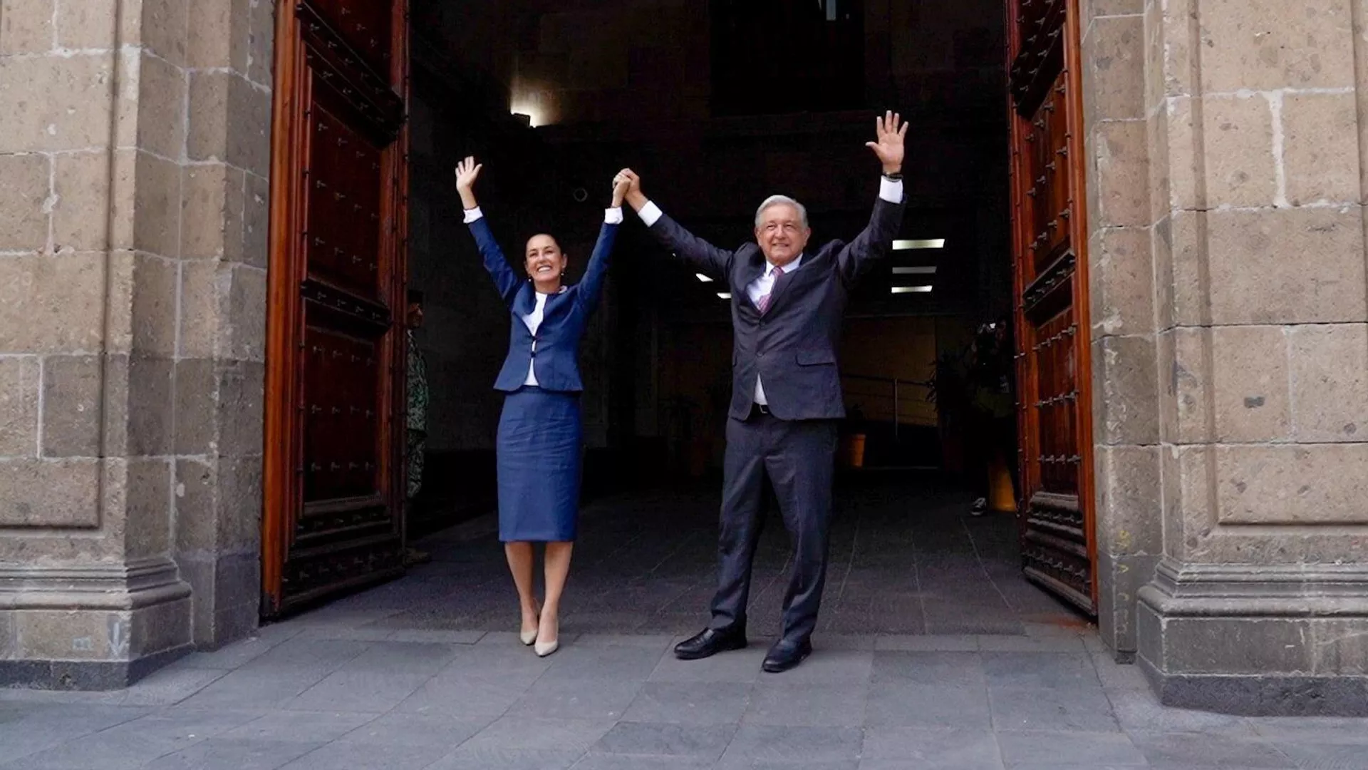 La virtual presidenta electa de México, Claudia Sheinbaum, y el actual mandatario mexicano, Andrés Manuel López Obrador. - Sputnik Mundo, 1920, 12.06.2024