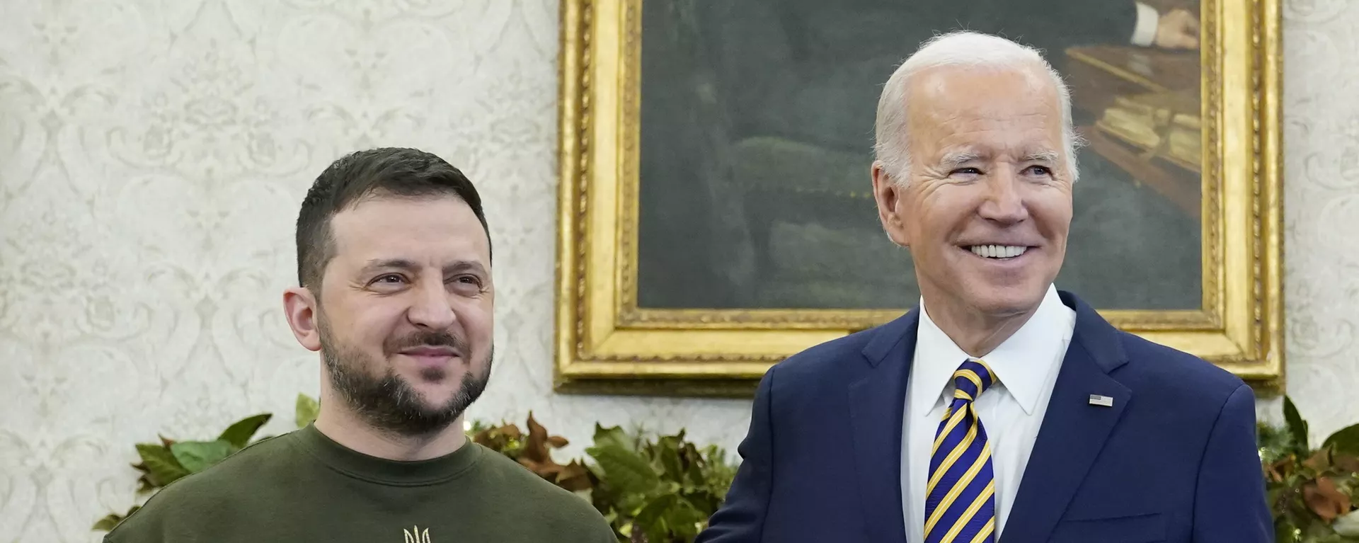 Volodymyr Zelenskyj e il presidente americano Joe Biden - Sputnik World, 1920, 20.06.2024