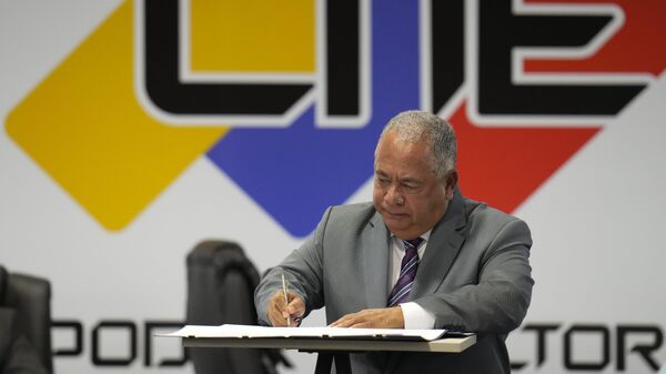 Elvis Amoroso, presidente del Consejo Nacional Electoral de Venezuela - Sputnik Mundo