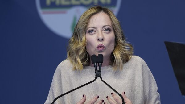 Giorgia Meloni, primera ministra italiana - Sputnik Mundo