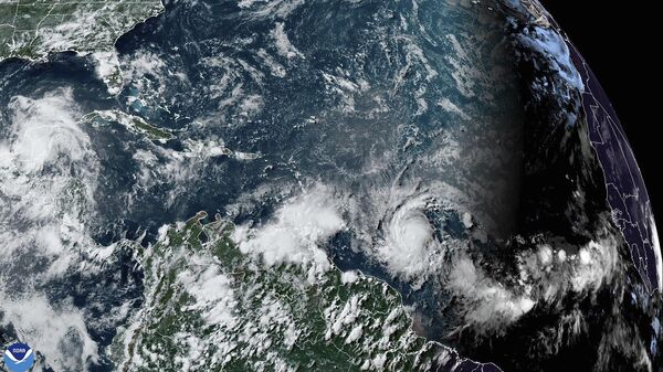 Imagen satelital del huracán Beryl - Sputnik Mundo
