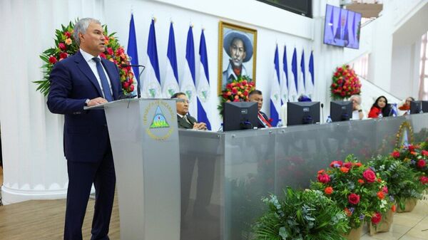El presidente de la Duma de Estado, Viacheslav Volodin, en Nicaragua - Sputnik Mundo
