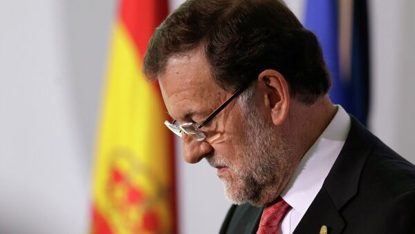 Spanish Prime Minister Mariano Rajoy addresses the media after participating in the 24th Ibero-American Summit in Veracruz December 9, 2014. - Sputnik Mundo