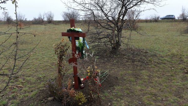 Lugar de muerte de fotocorresponsal de Rossiya Segodnya Andrei Stenin en la región de Donetsk - Sputnik Mundo