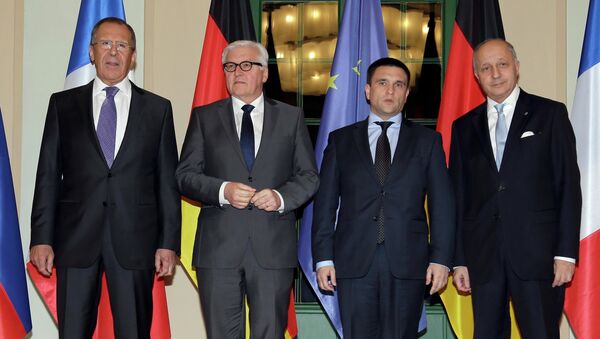 Reunión en el formato cuatripartito de Normandía de los ministros de Exteriores de Rusia, Alemania, Ucrania y Francia - Sputnik Mundo