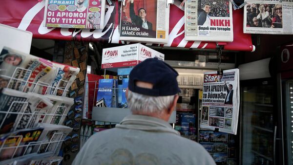 Titulares de la prensa sobre los resultados de las elecciones parlamentarias en Atenas - Sputnik Mundo