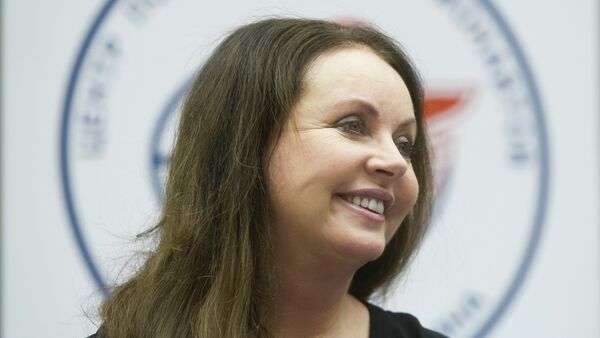 English classical crossover soprano, actress, songwriter and dancer Sarah Brightman meets with top managers and employees of the Gagarin Cosmonaut Training Center - Sputnik Mundo