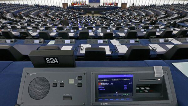 A general view shows the plenary room of the European Parliament - Sputnik Mundo