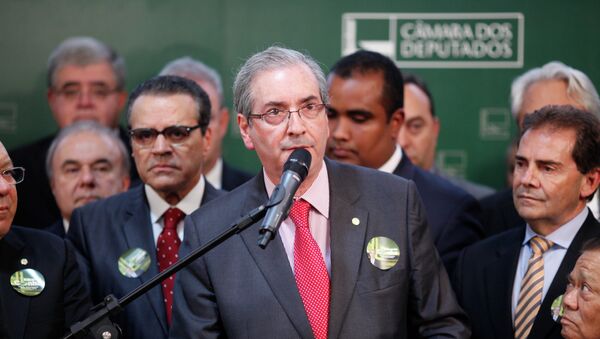 Eduardo Cunha, presidente del Congreso de Brasil, uno de los sospechosos del caso Lava Jato - Sputnik Mundo