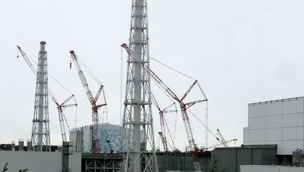 This photo taken on July 9, 2014 shows cranes working et the Unit 3 building next to the Unit 4 at the tsunami-crippled Tokyo Electric Power Co.'s Fukushima Daiichi Nuclear Power Plant in Okuma, Fukushima Prefecture, northeast of Tokyo - Sputnik Mundo