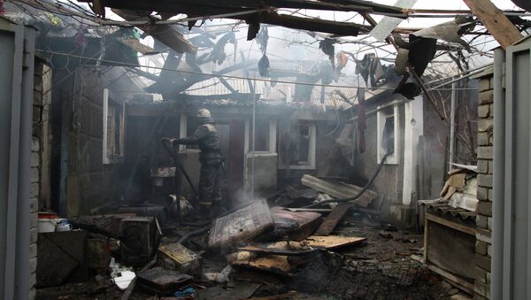 Consequences of artillery attack on Donetsk's Kuibyshevsky District - Sputnik Mundo
