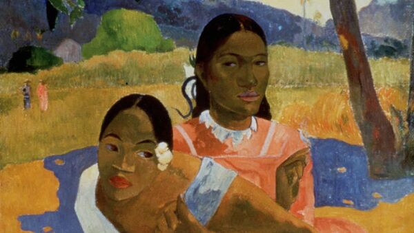 El óleo del impresionista francés Paul Gauguin Nafea Faa Ipoipo (¿Cuándo te casarás?) - Sputnik Mundo