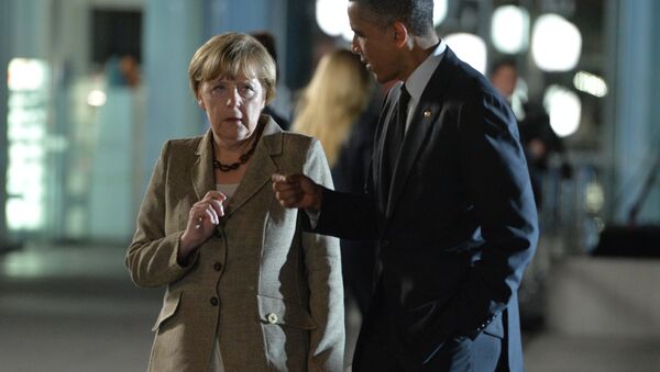 Angela Merkel y Barack Obama - Sputnik Mundo